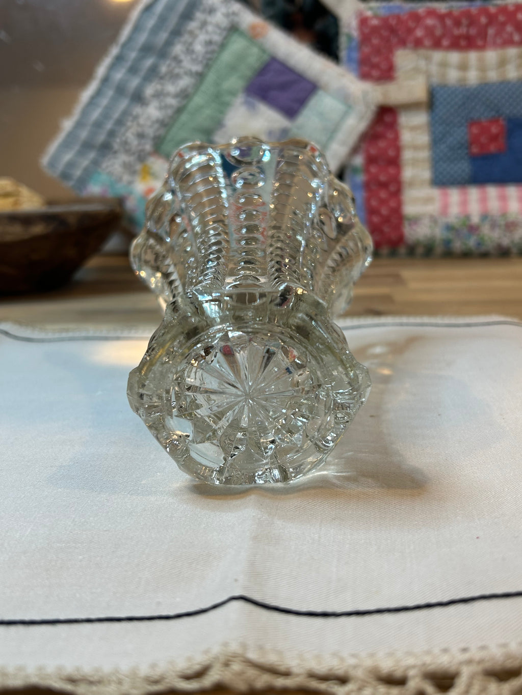 Indiana Glass Vase - Mayflower Pattern Vintage