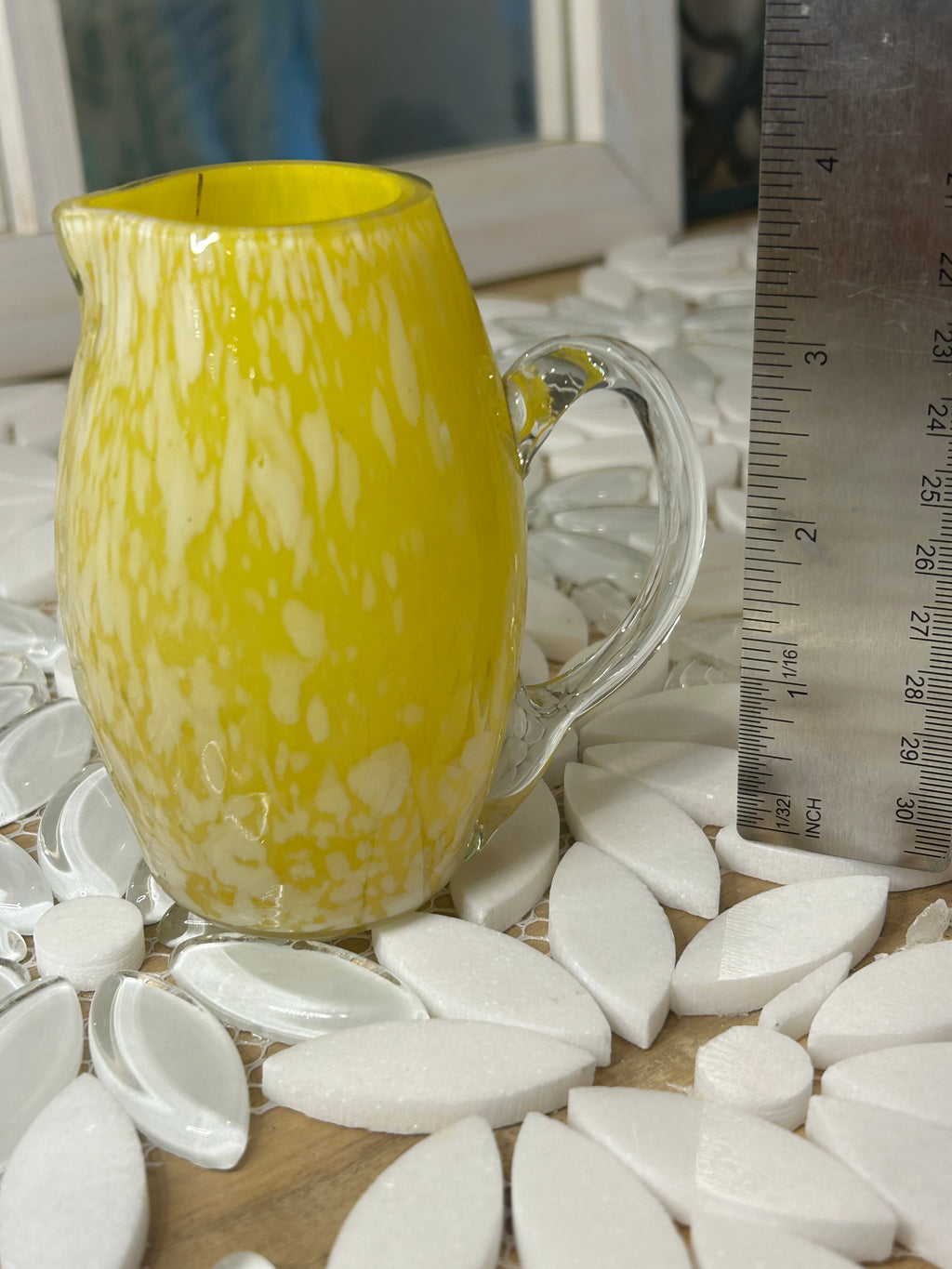 Mid Century Glass Cream Pitcher
