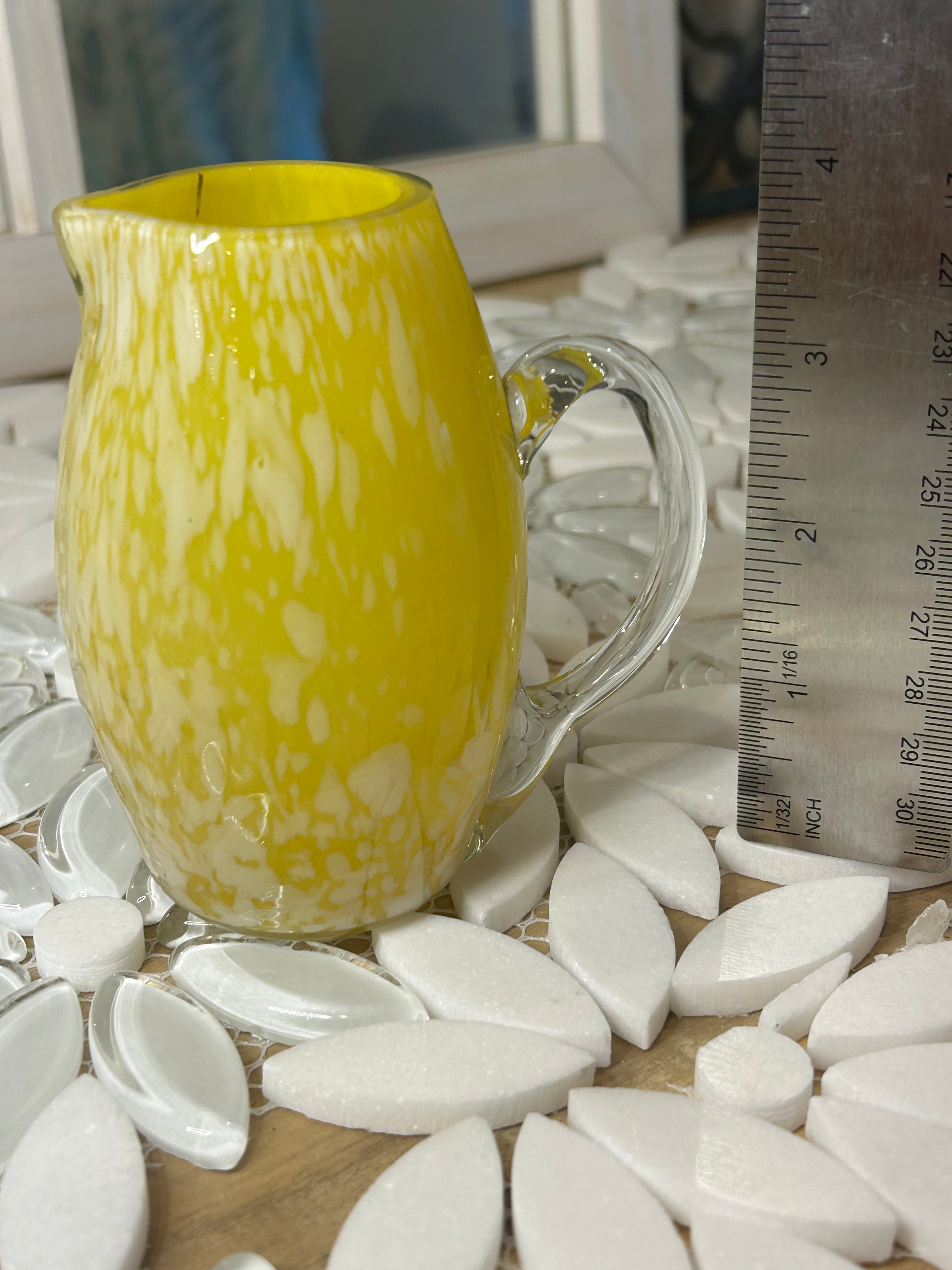 Mid Century Glass Cream Pitcher