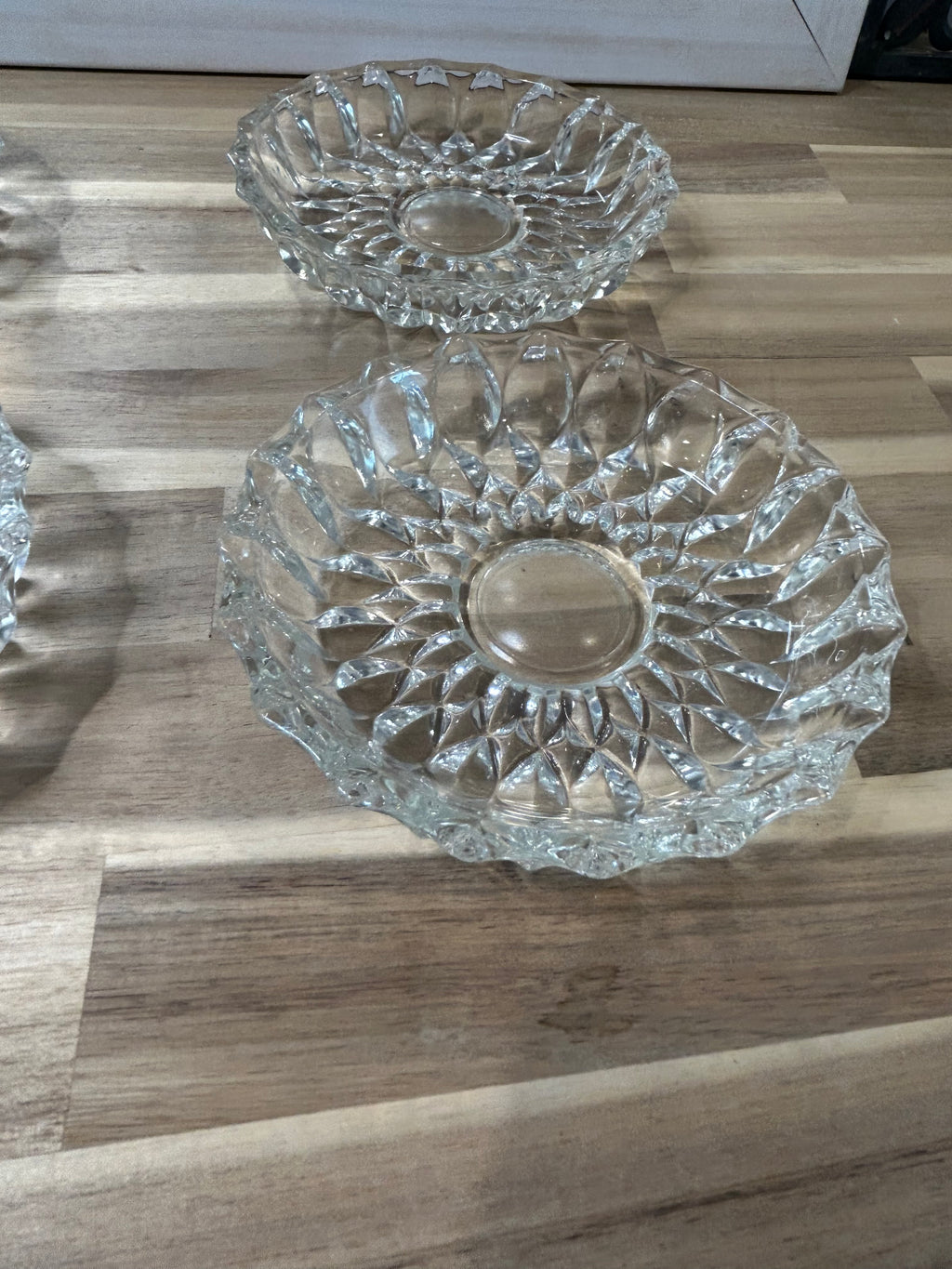 Pressed Glass Bowls - Vintage Set of 4