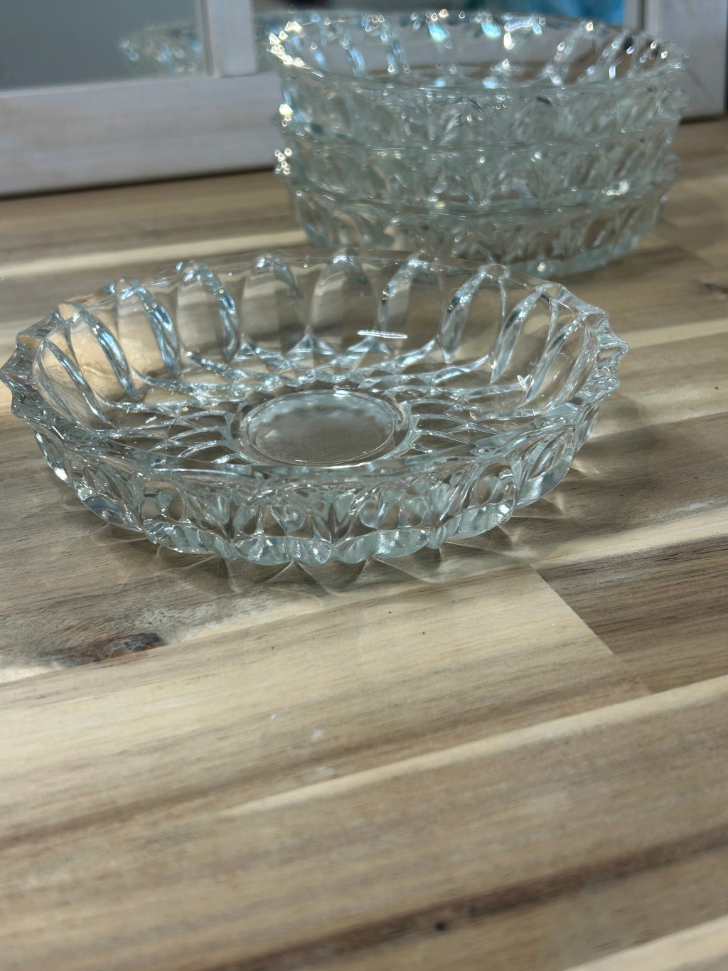 Pressed Glass Bowls - Vintage Set of 4