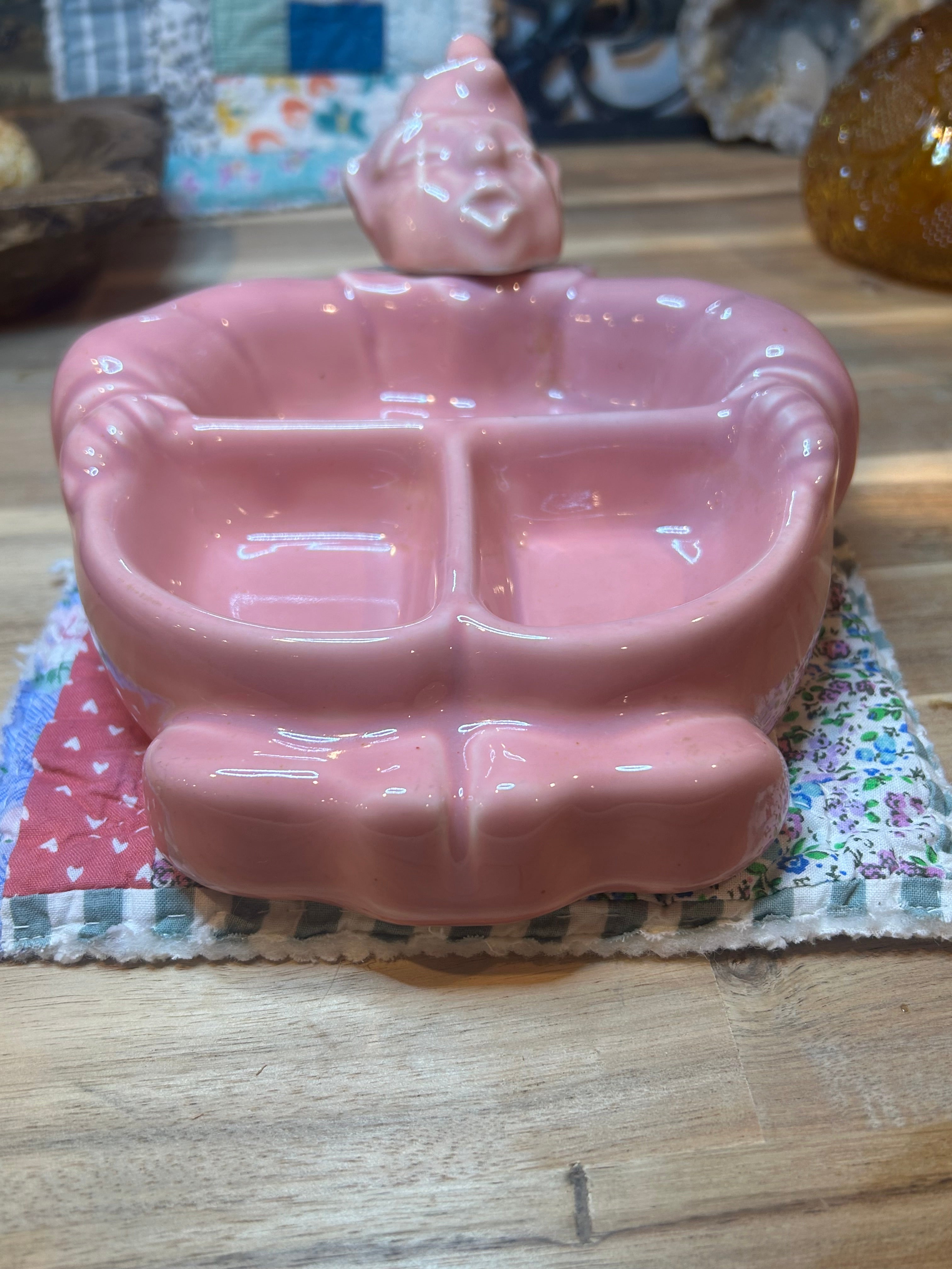 Hankscraft Pink Baby Dish Vintage