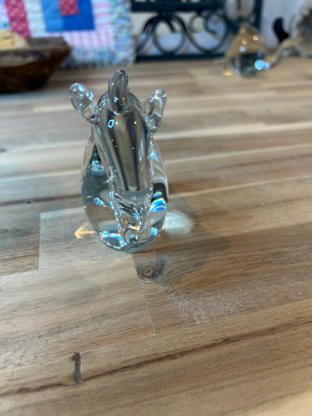 Glass Horse, Hand Blown Vintage Heavy
