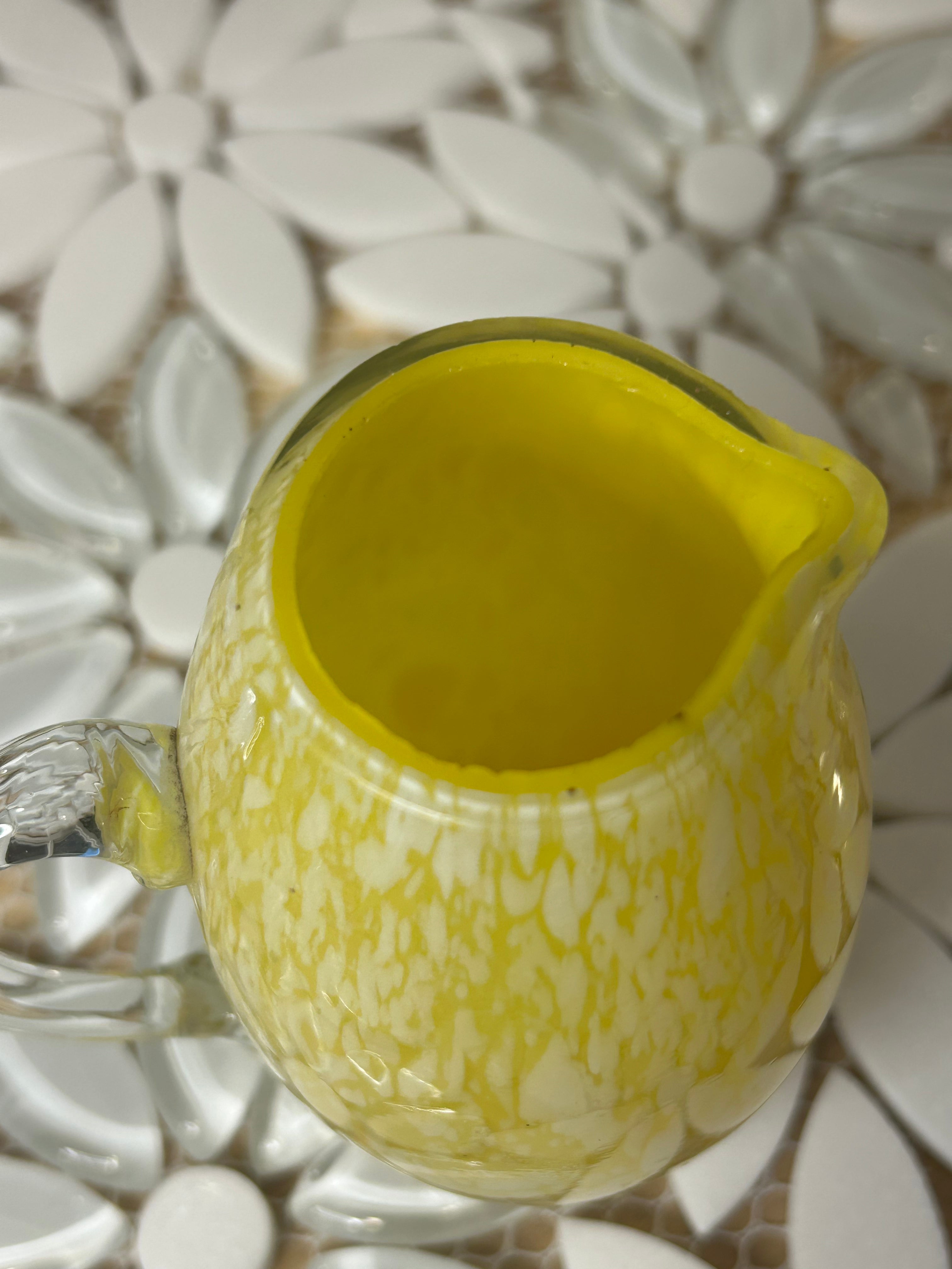 Mid Century Glass Cream Pitcher