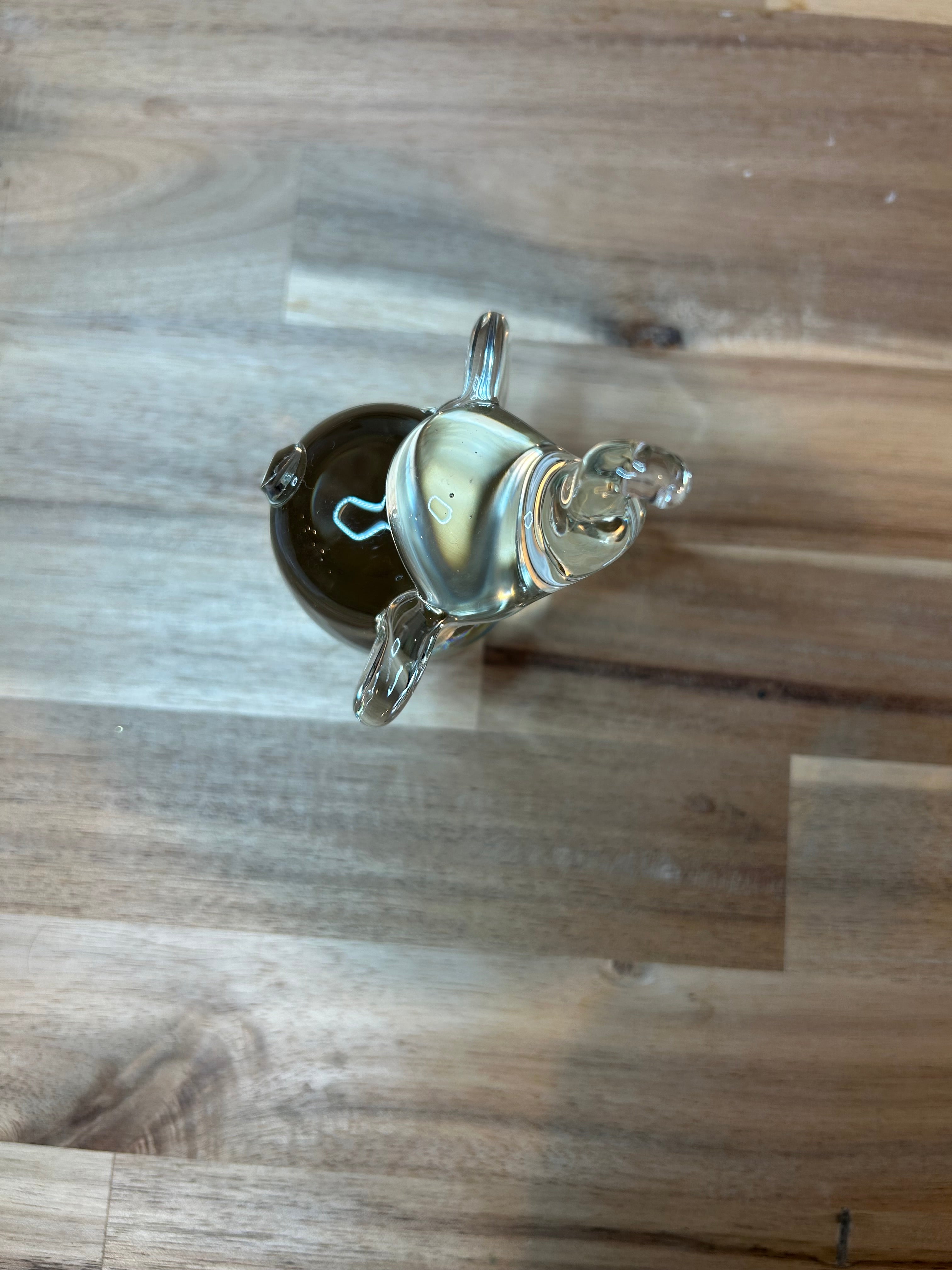 Glass Elephant, Hand Blown Vintage Heavy