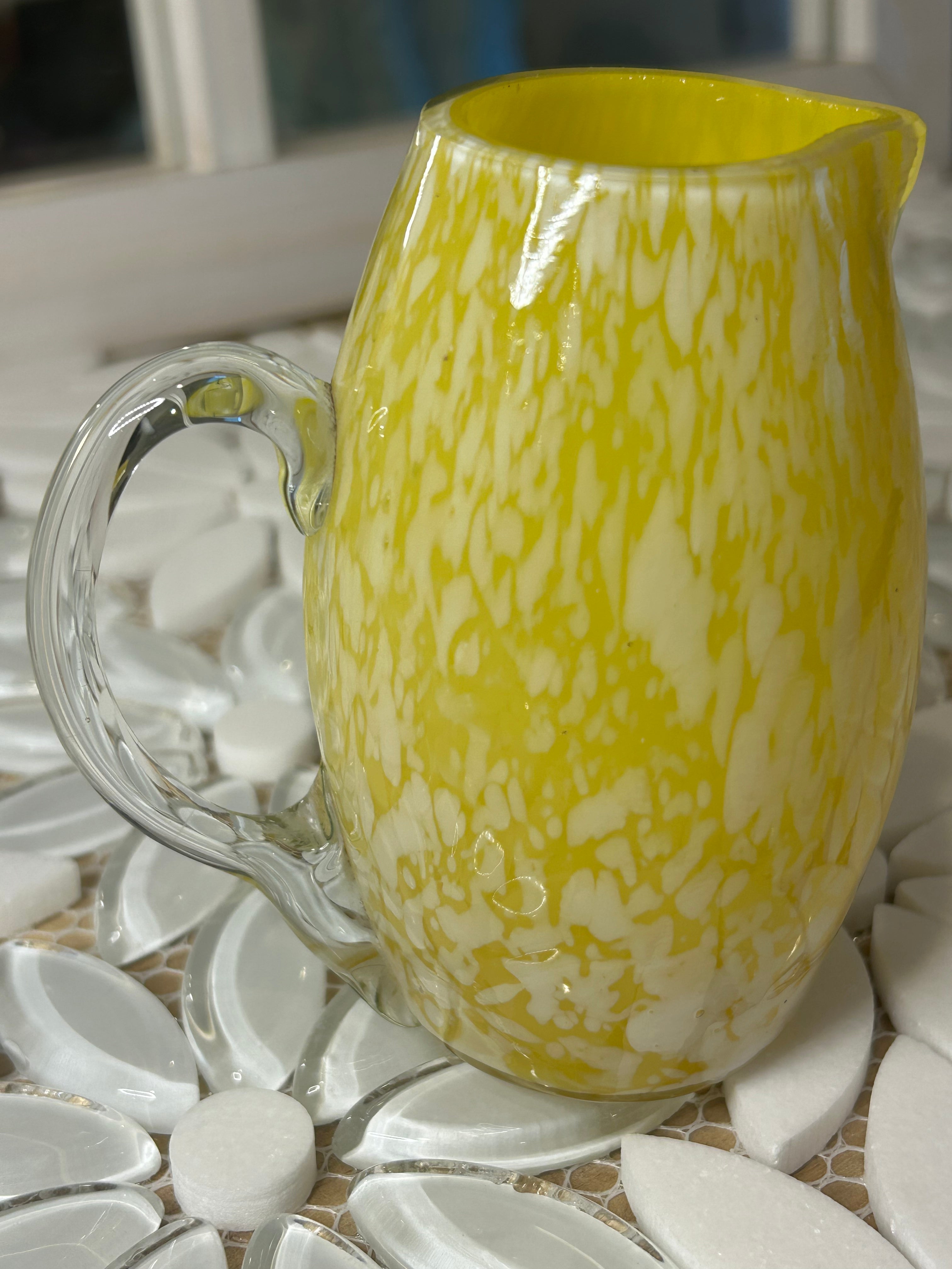 Mid Century Glass Cream Pitcher