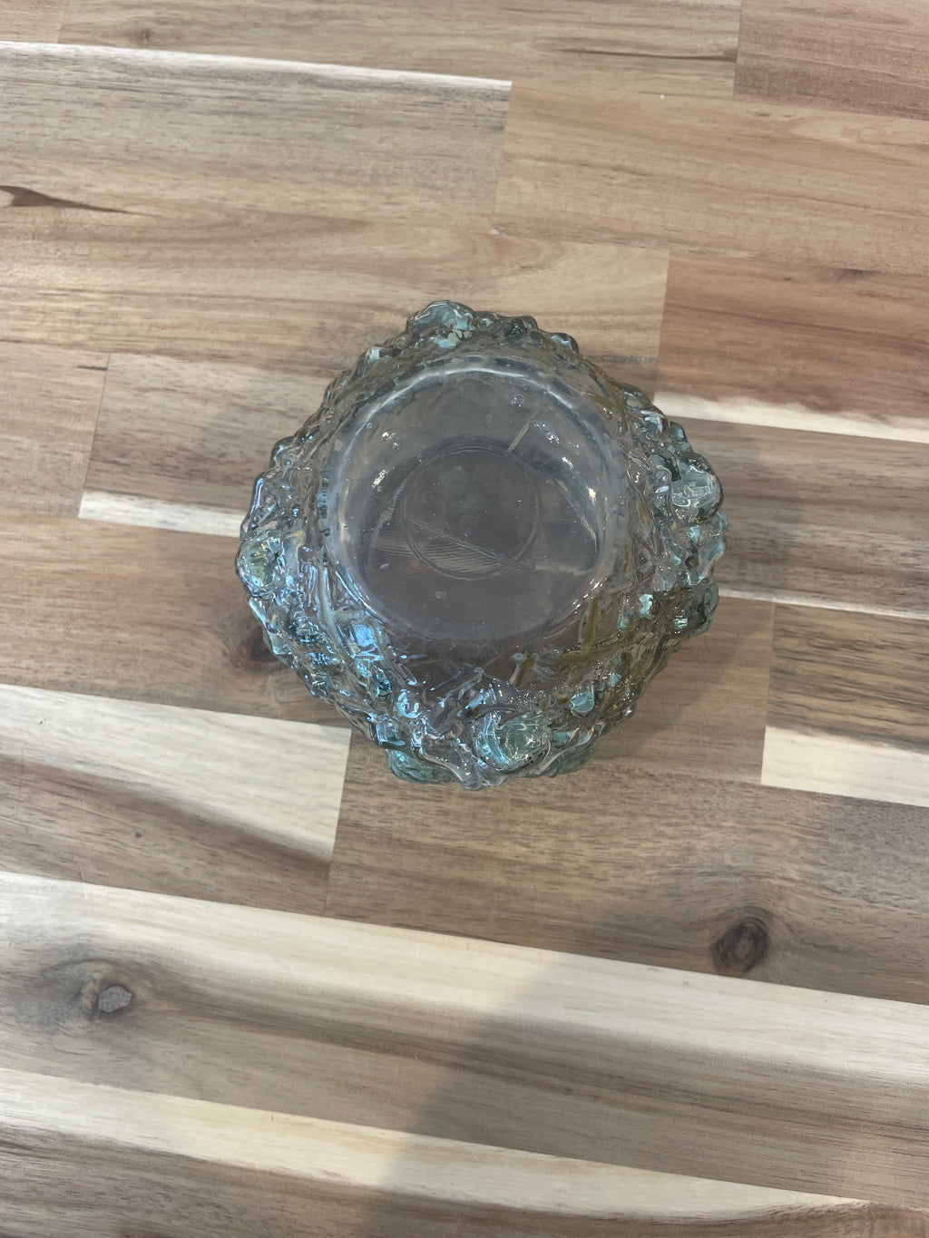 Vintage Victorian Gilt Rose Trinket Vanity Powder Puff Box Goofus Glass