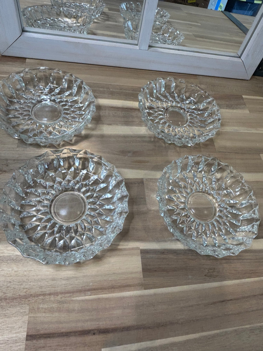 Pressed Glass Bowls - Vintage Set of 4