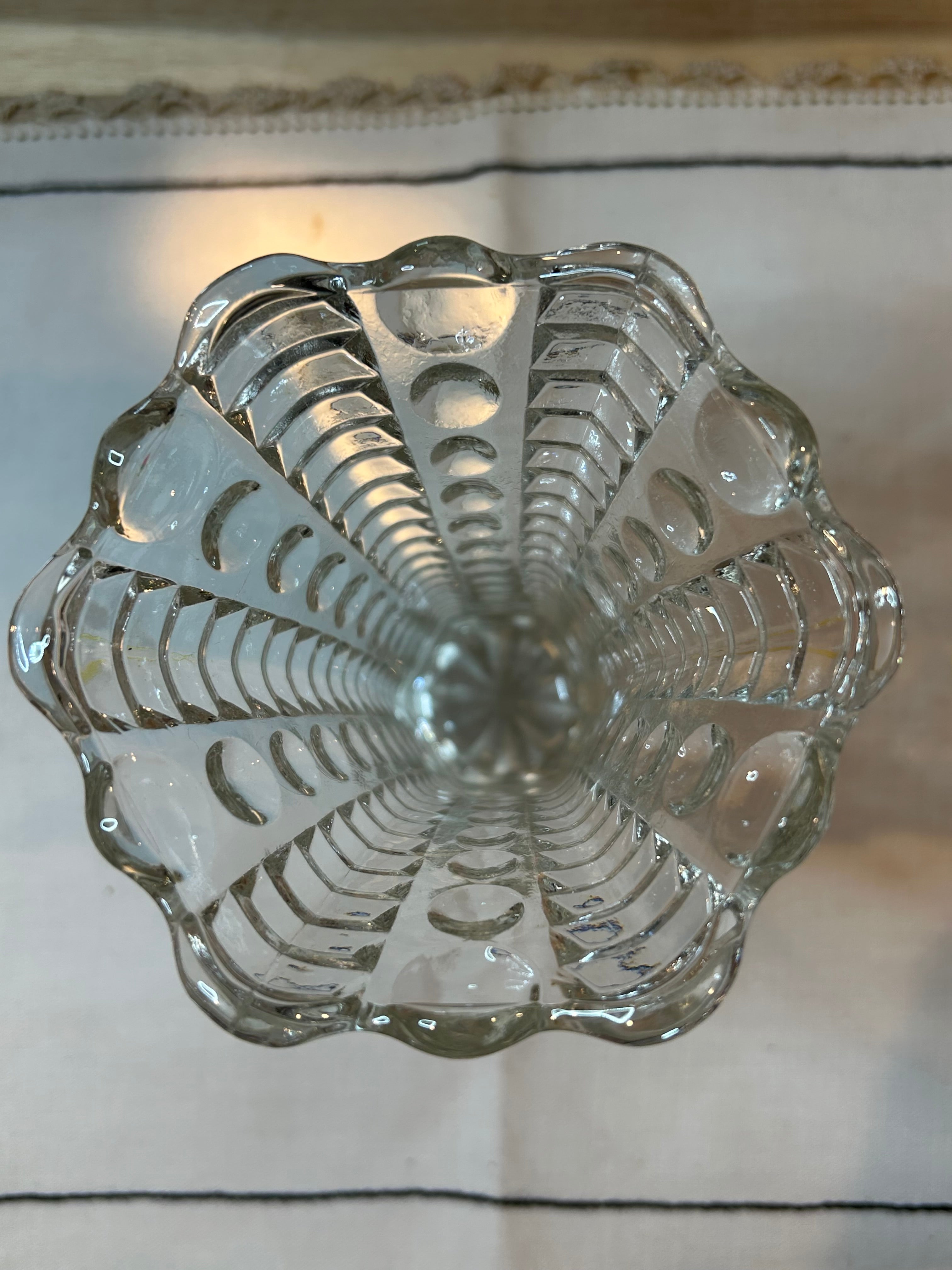 Indiana Glass Vase - Mayflower Pattern Vintage