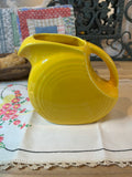Homer Lauglin Fiesta Ware Juice Pitcher - Vintage Yellow (3.5 cups)