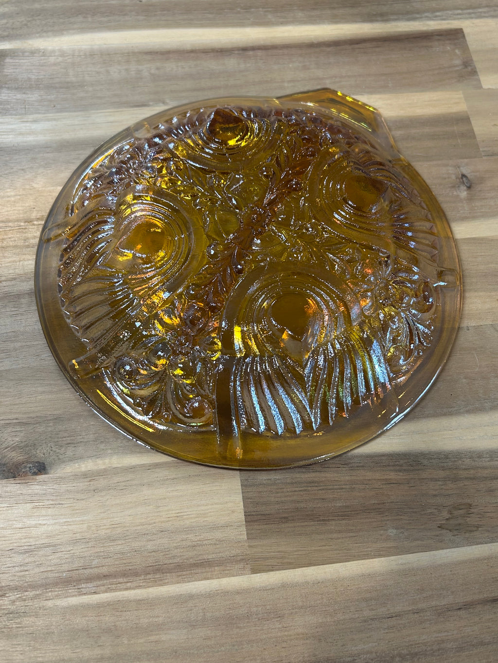 Vintage Indiana Glass Marigold Carnival Glass Divided Serving Dish