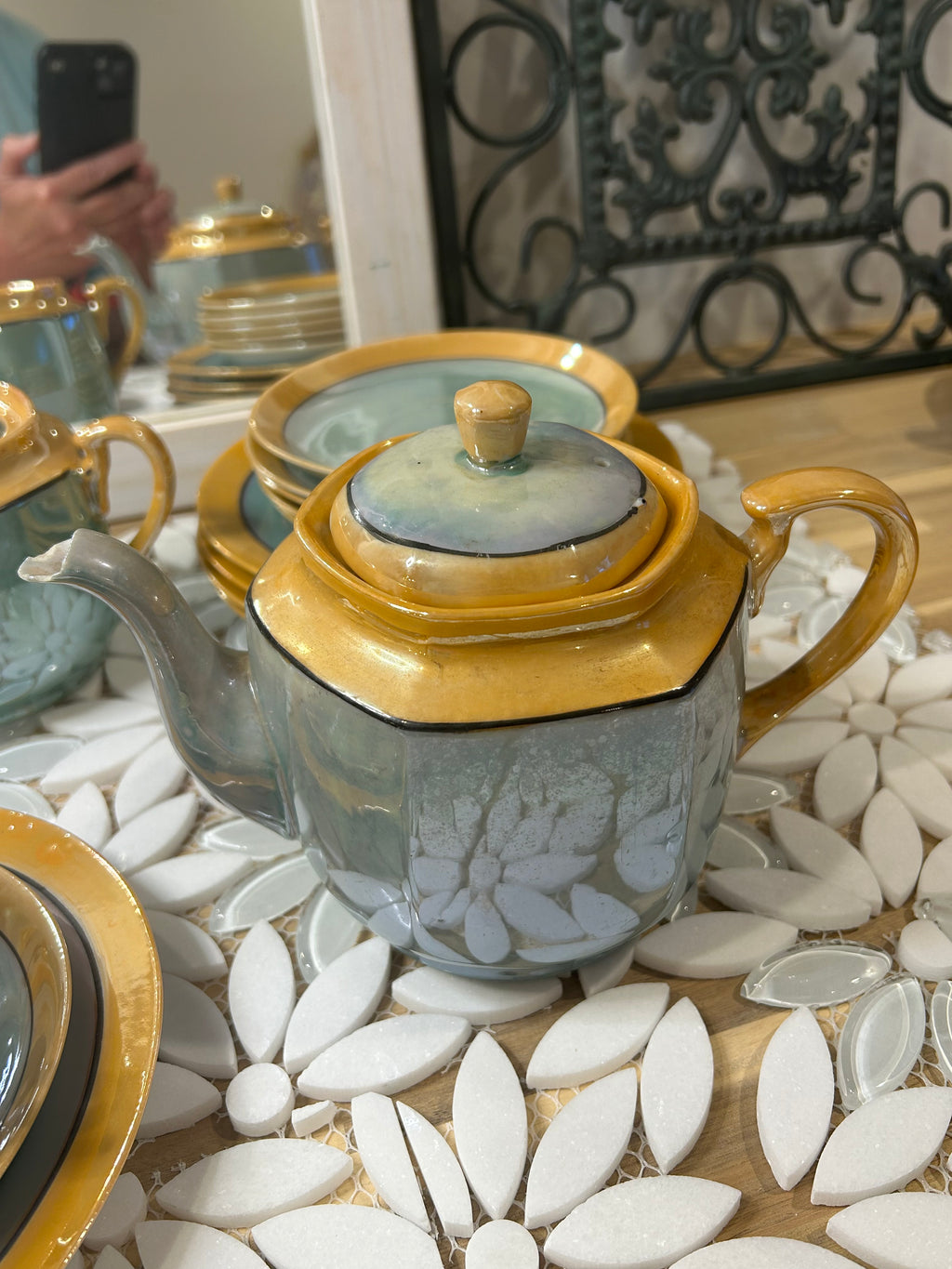 Japanese Lusterware Tea Set
