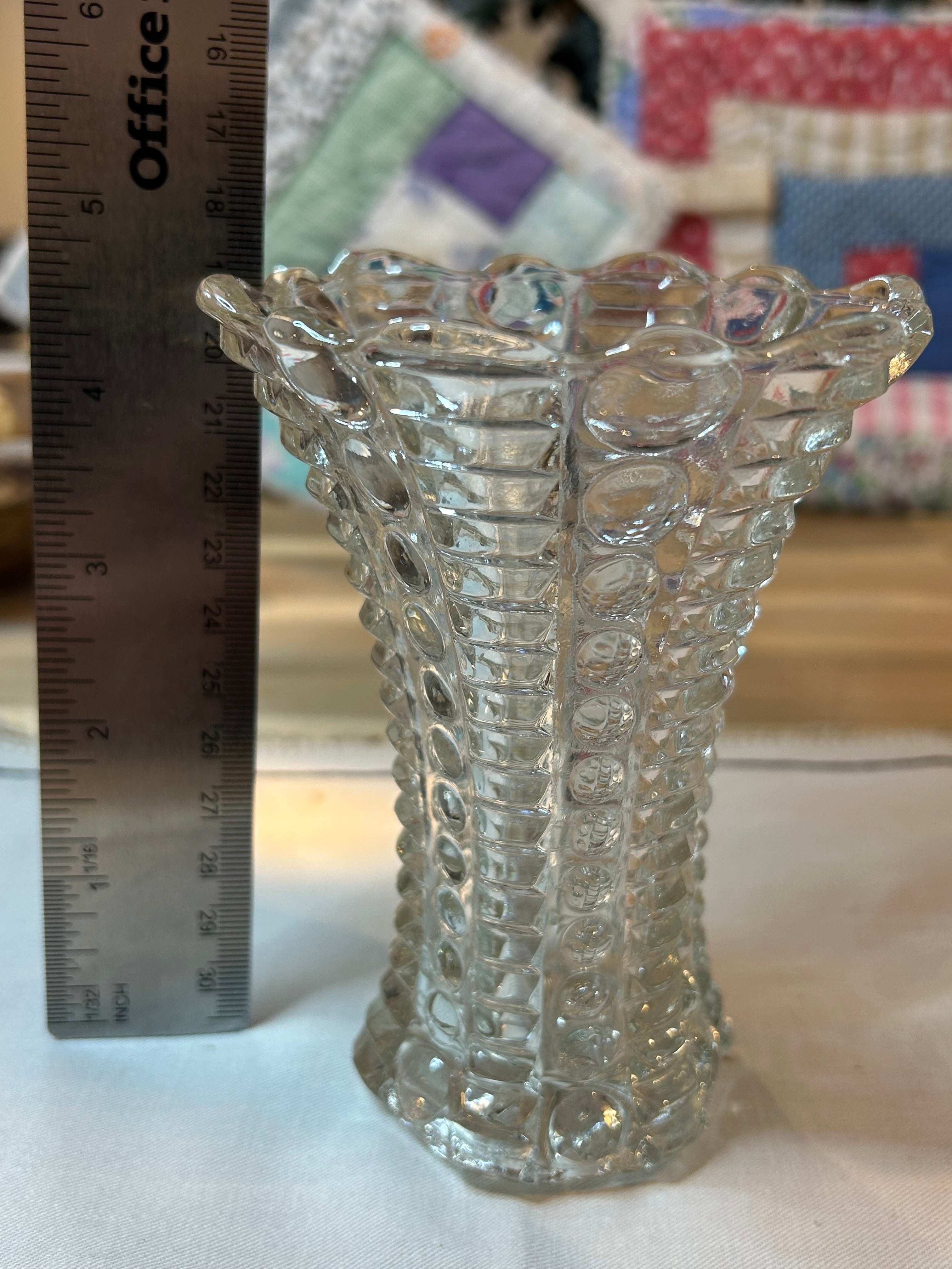 Indiana Glass Vase - Mayflower Pattern Vintage