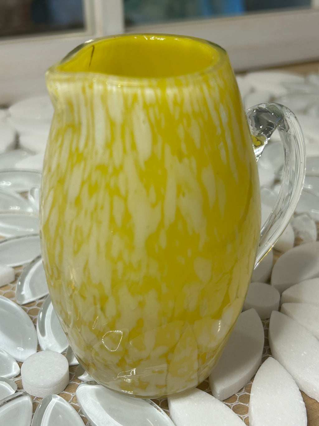 Mid Century Glass Cream Pitcher