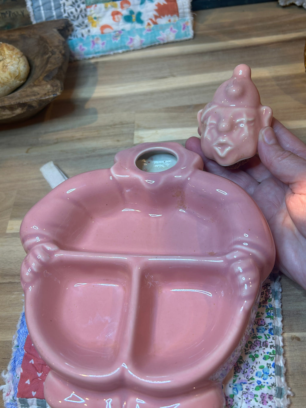 Hankscraft Pink Baby Dish Vintage