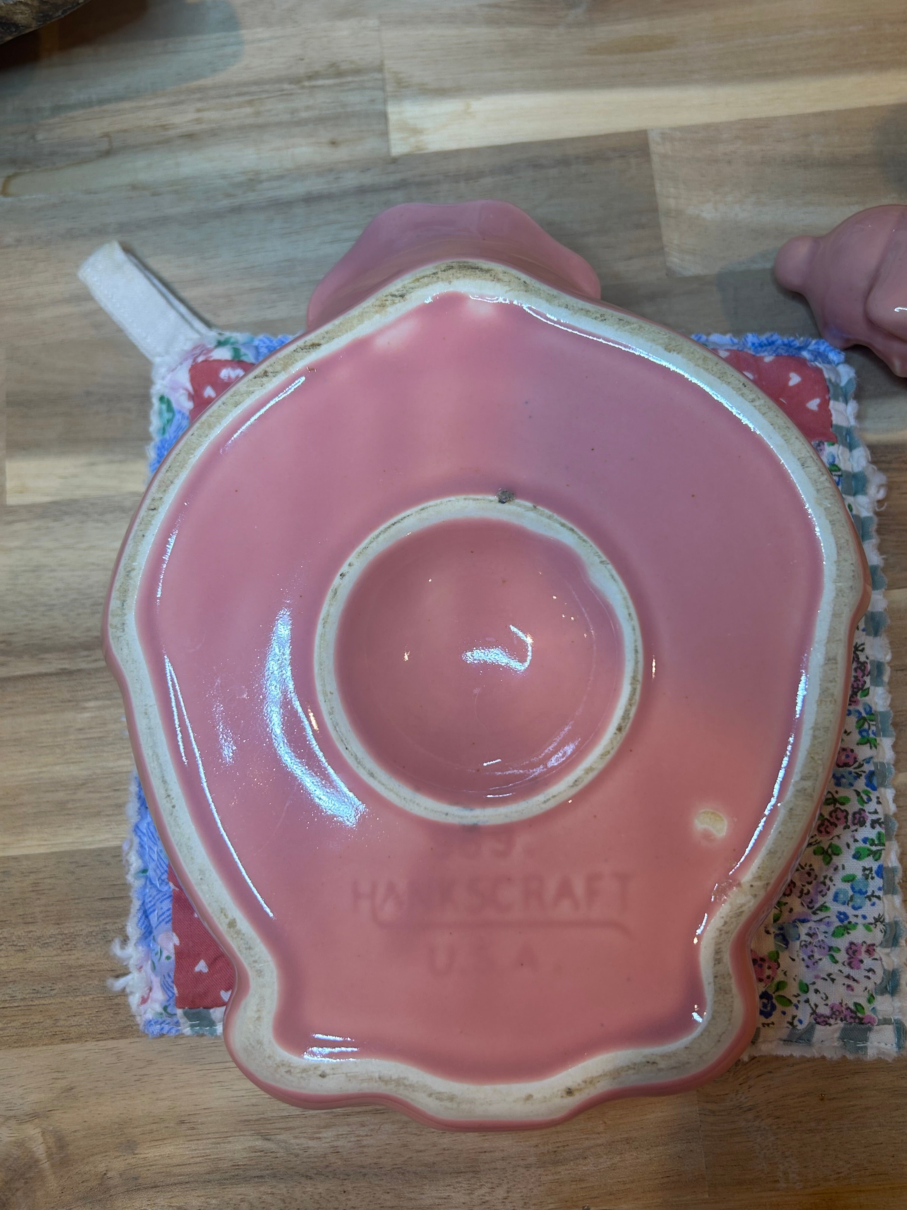 Hankscraft Pink Baby Dish Vintage