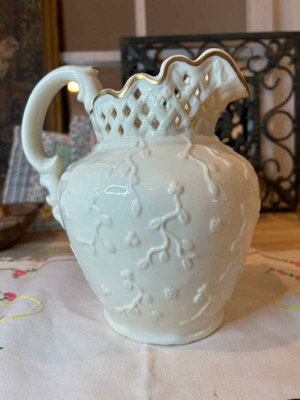 Floral Porcelain Pitcher