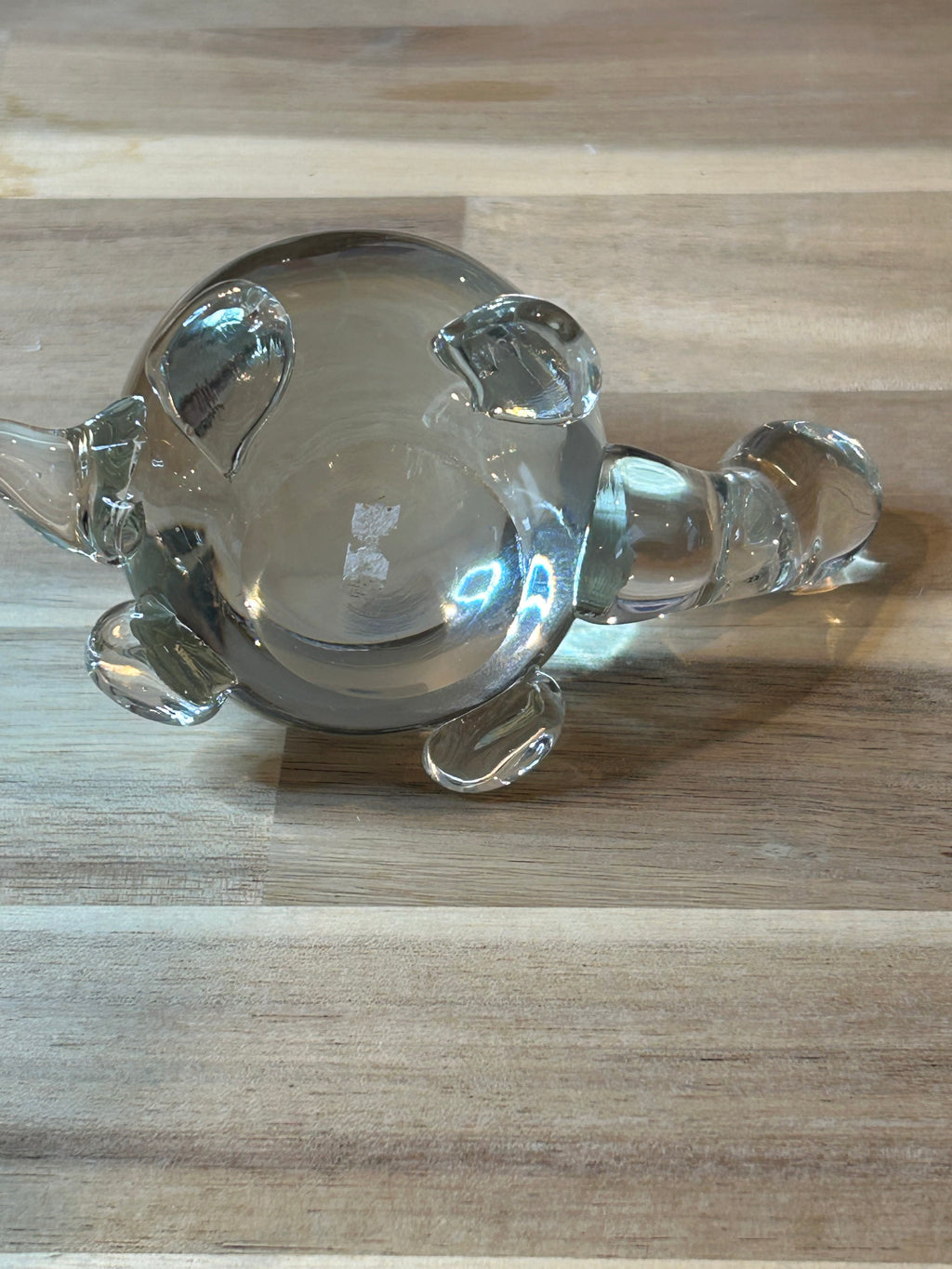Glass Turtle, Hand Blown Vintage Heavy