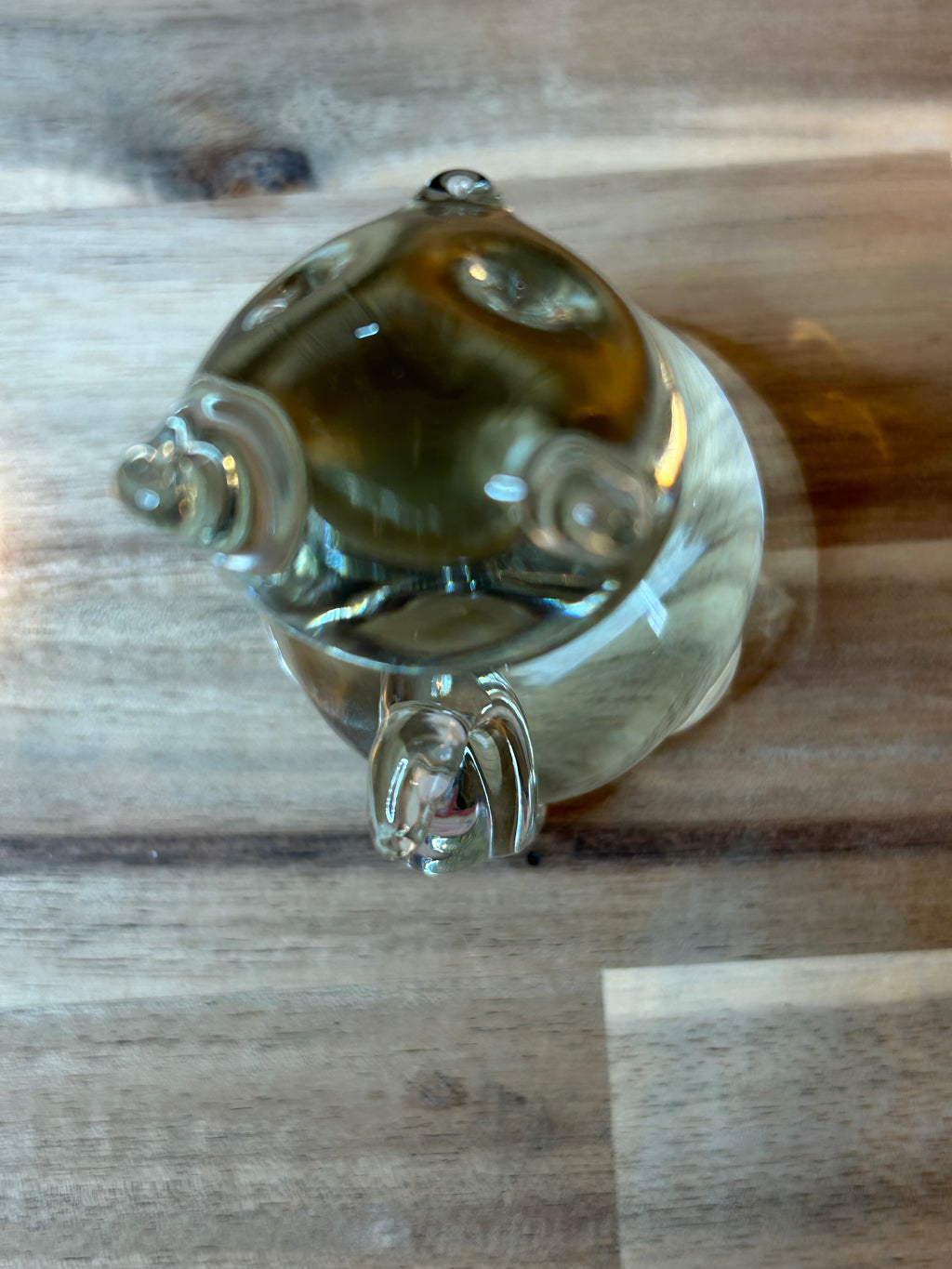 Glass Cat, Hand Blown Vintage Heavy