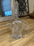 Bohemian (Czech) Cut Crystal Basket - Mid-Century
