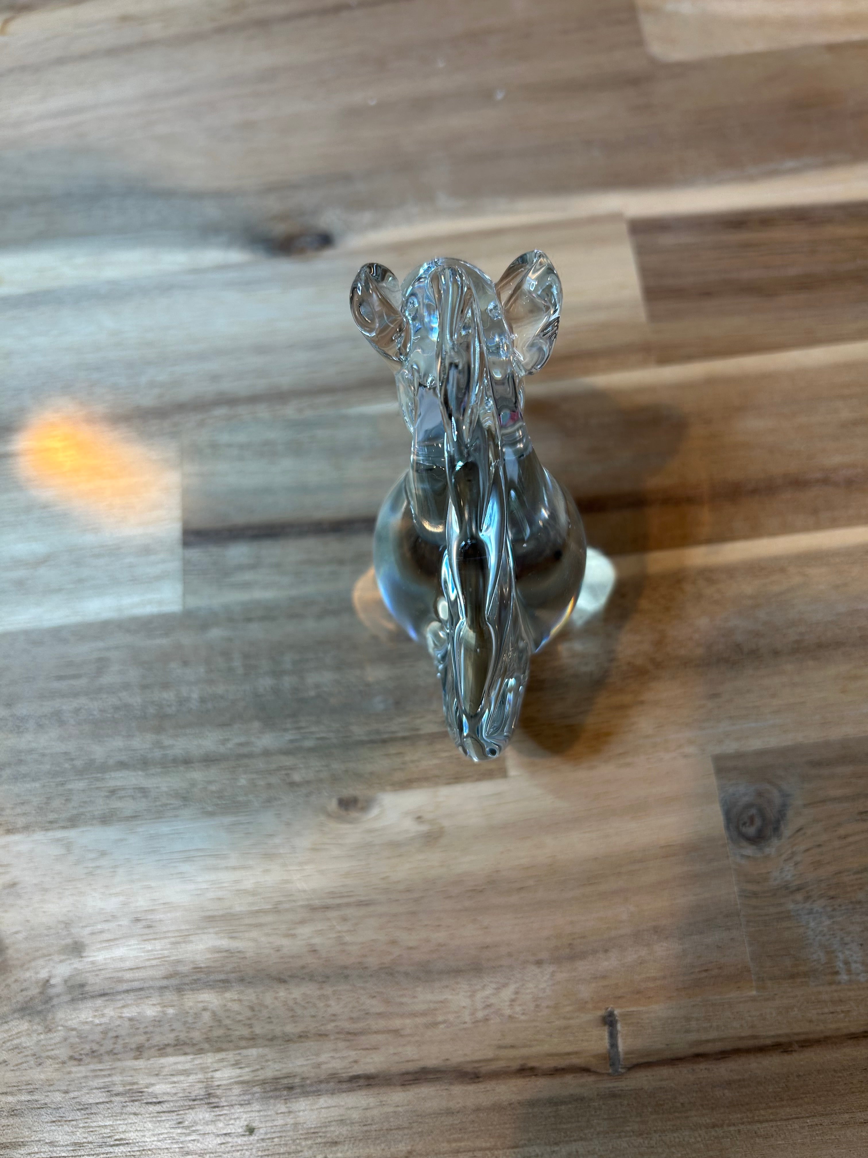 Glass Horse, Hand Blown Vintage Heavy
