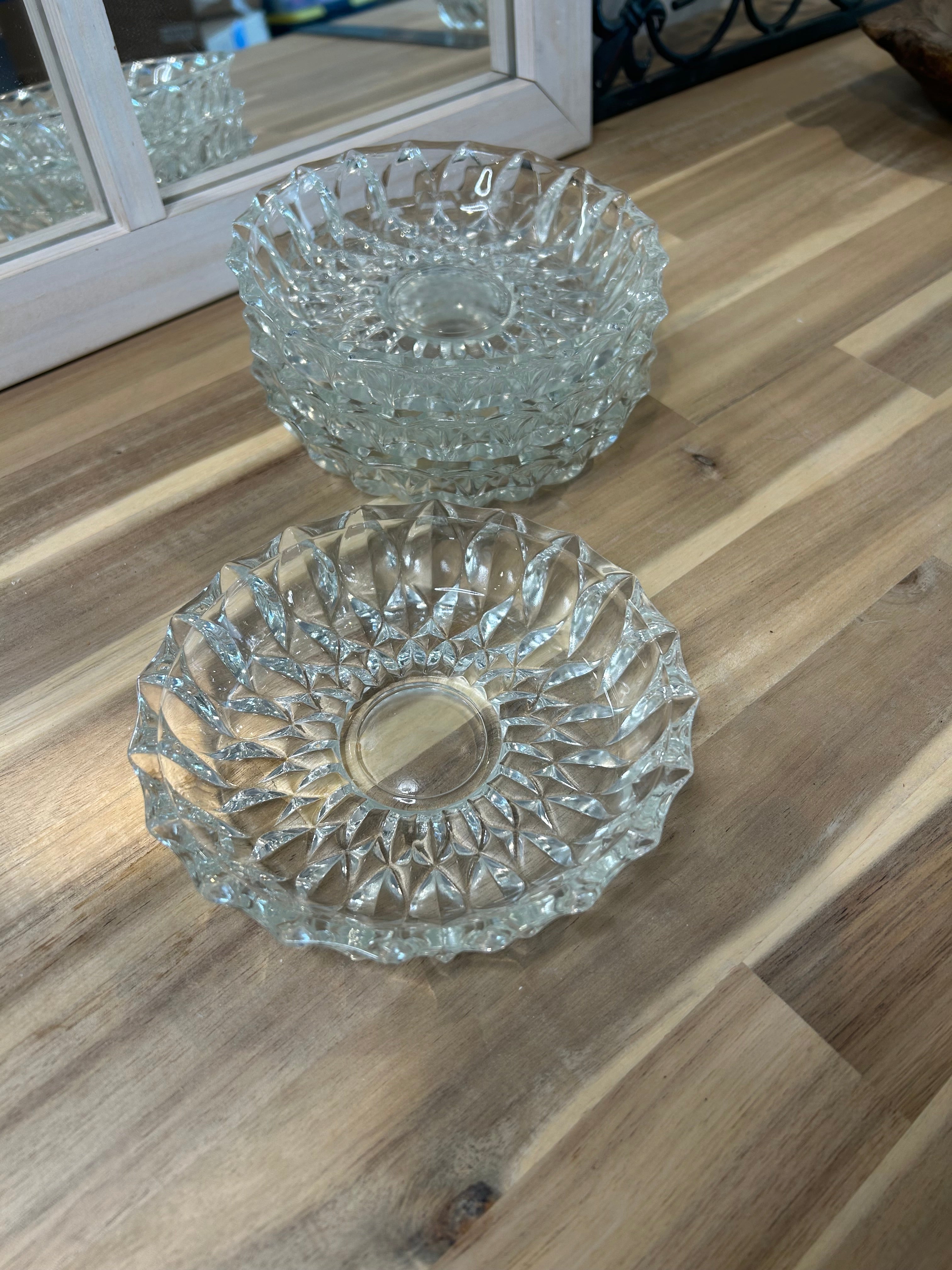 Pressed Glass Bowls - Vintage Set of 4