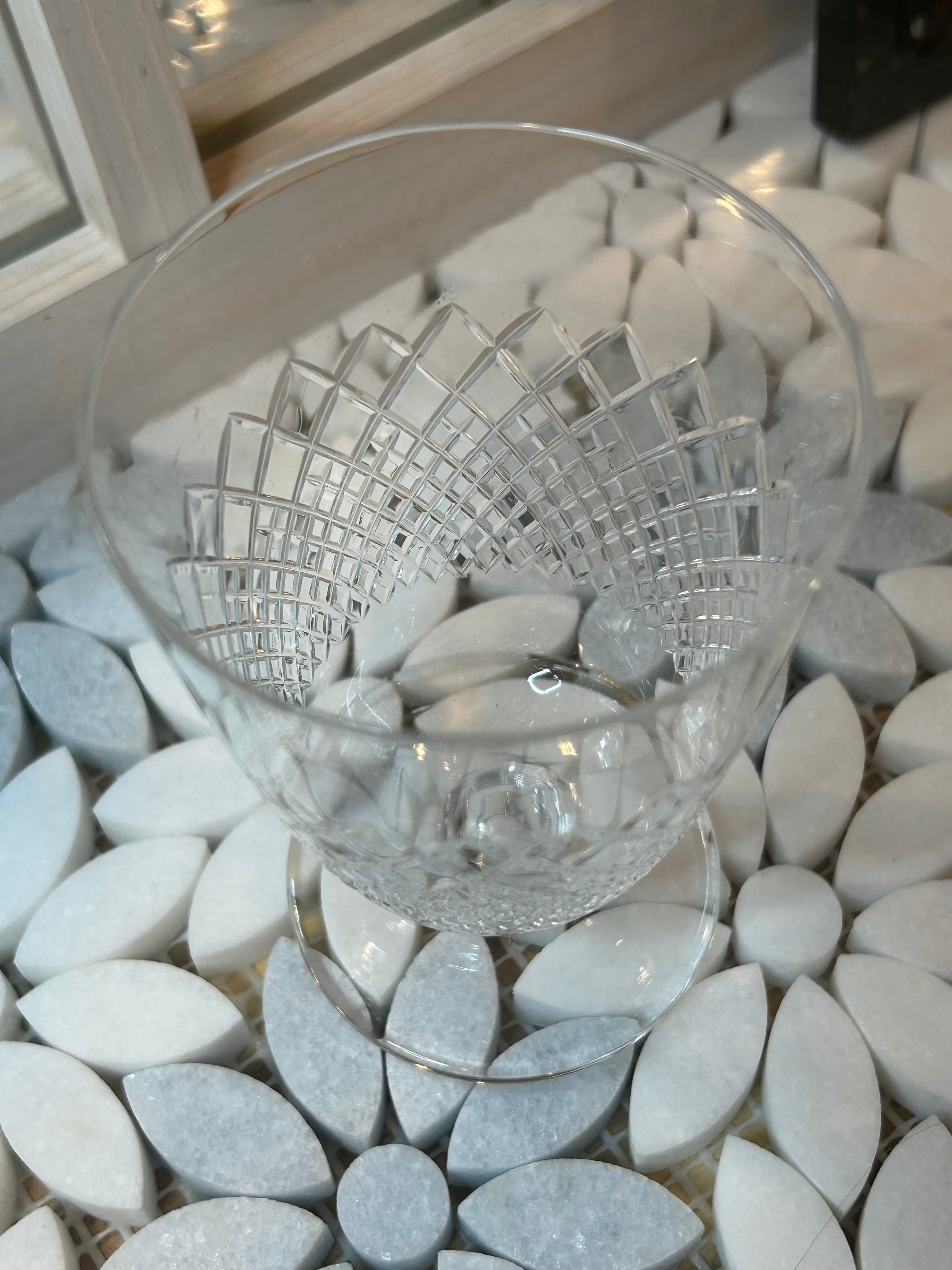 MCM Crystal Cris Cross Cut Glasses Set of 5
