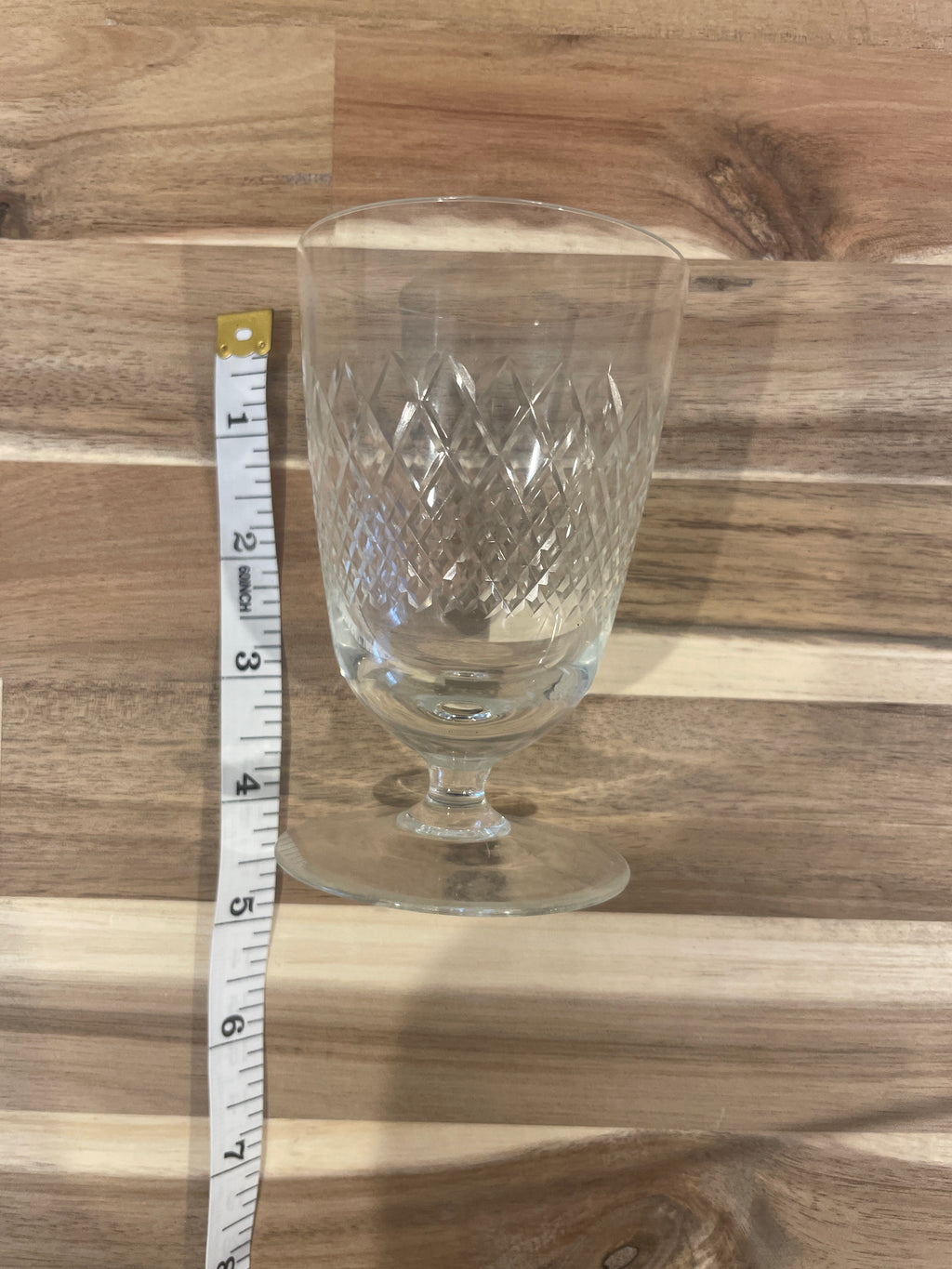 MCM Crystal Cris Cross Cut Glasses Set of 5