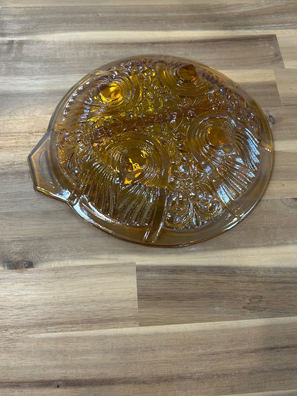 Vintage Indiana Glass Marigold Carnival Glass Divided Serving Dish